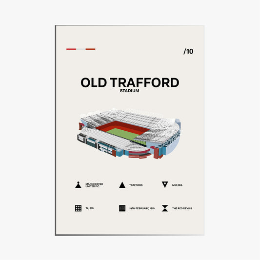 Old Trafford Stadium - Manchester United FC Simple Art Print