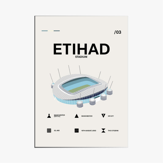 Etihad Stadium - Manchester City FC Simple Art Print