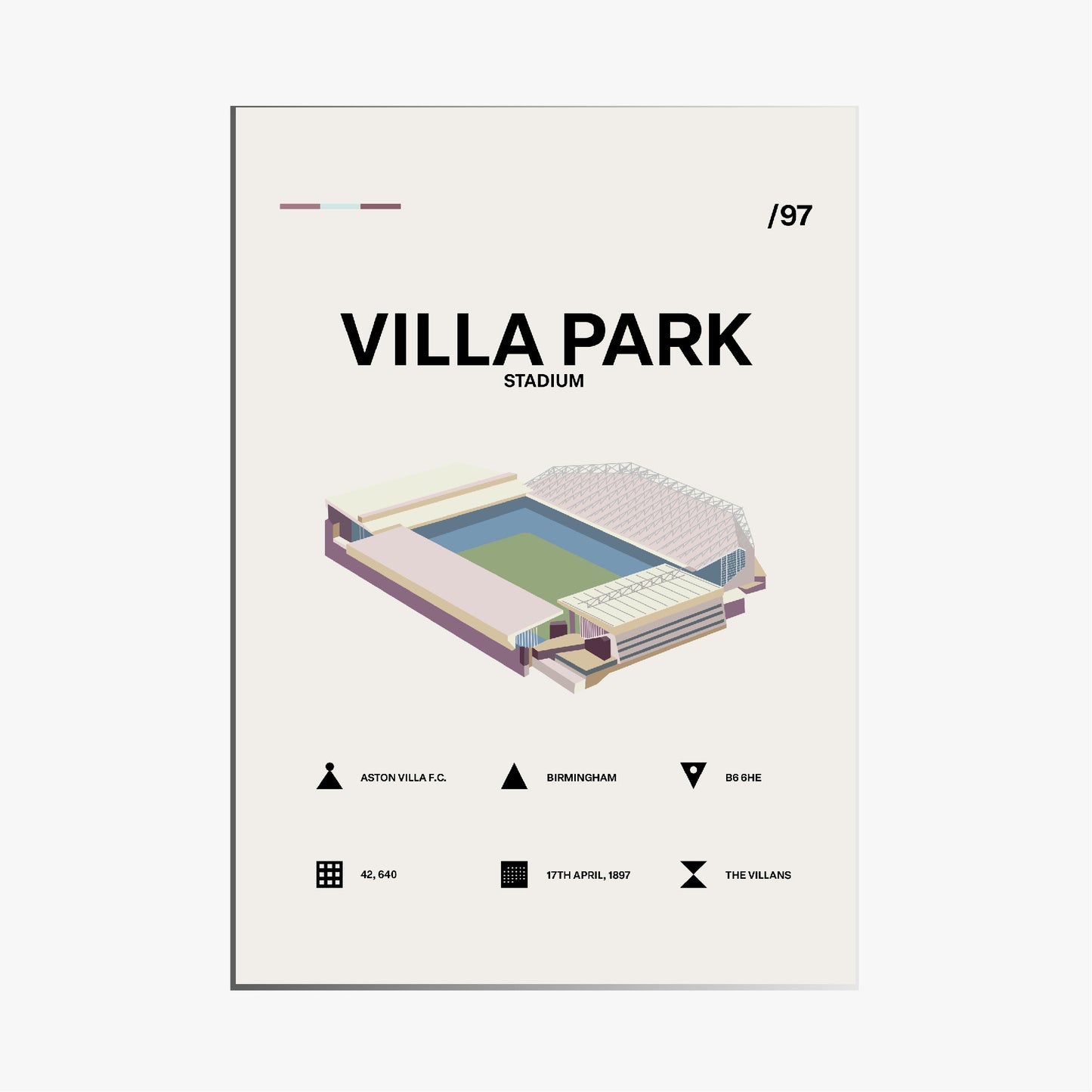 Villa Park - Aston Villa FC Simple Art Print