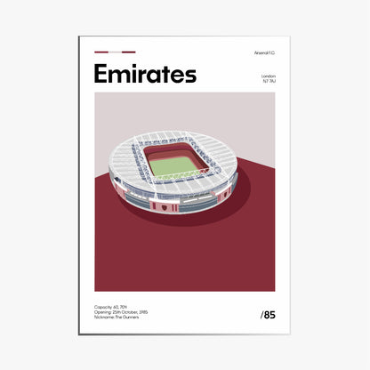 Emirates Stadium - Arsenal FC Minimalistic Art Print