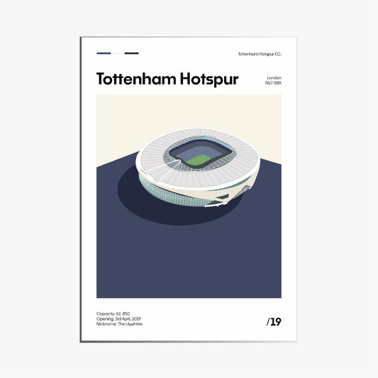 Tottenham Hotspur Stadium - Minimalistic Art Print