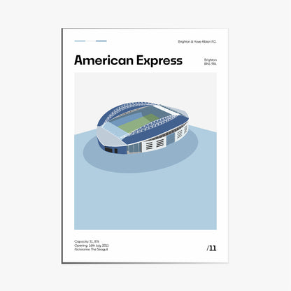 American Express Stadium - Brighton FC Minimalistic Art Print