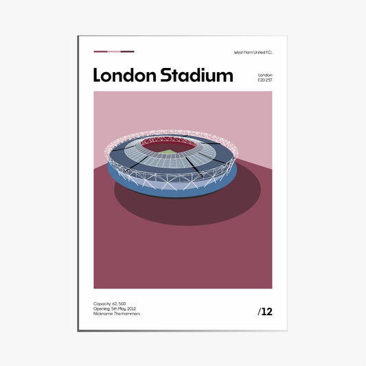 London Stadium - West Ham FC Minimalistic Art Print
