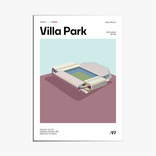 Villa Park - Aston Villa FC Minimalistic Art Print