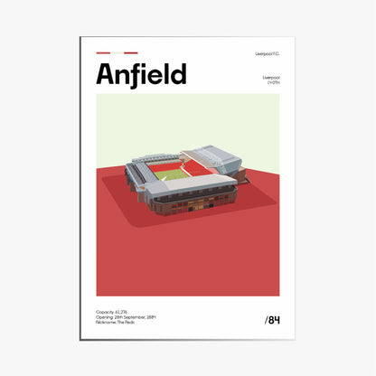 Anfield Stadium - Liverpool FC Minimalistic Art Print