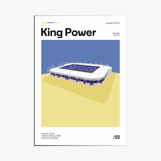 King Power Stadium - Leicester City FC Minimalistic Art Print