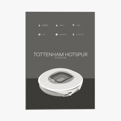 Tottenham Hotspur Stadium - Black & White Art Print