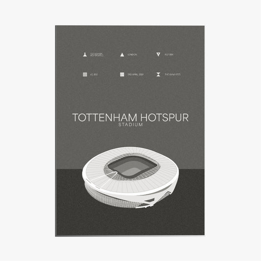 Tottenham Hotspur Stadium - Black & White Art Print