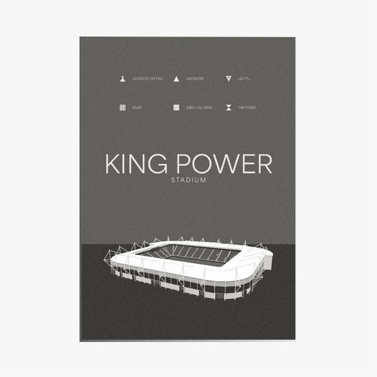 King Power Stadium - Leicester City FC Black and White Art Print