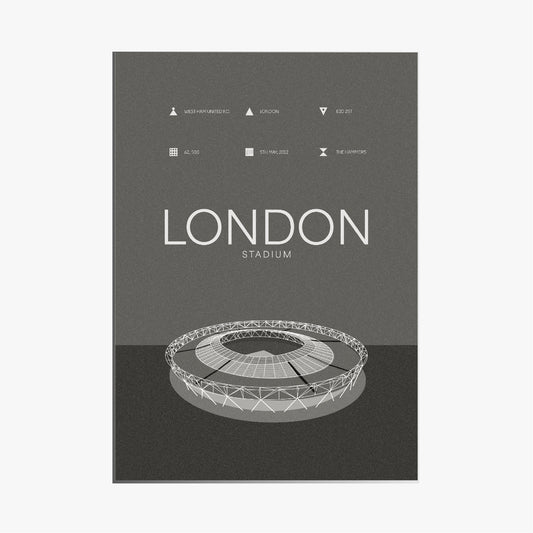 London Stadium - West Ham FC Black & White Art Print