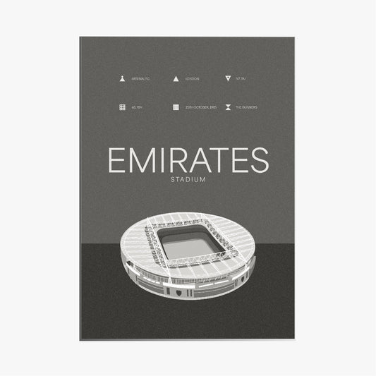 Emirates Stadium - Arsenal FC Black & White Art Print