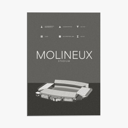 Molineux Stadium - Wolverhampton Wanderers FC Black & White Art Print
