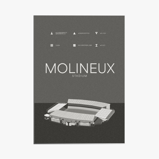 Molineux Stadium - Wolverhampton Wanderers FC Black & White Art Print