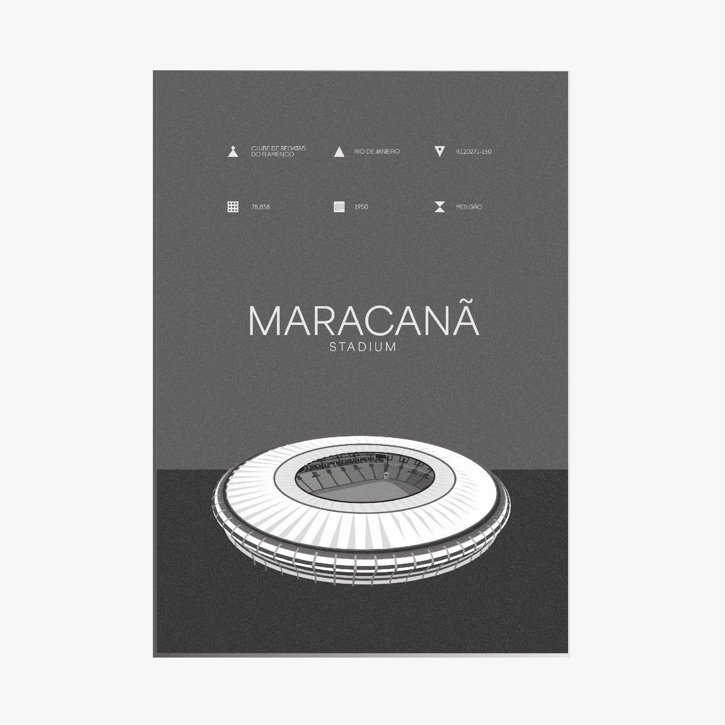 Maracanã - Black & White Art Print