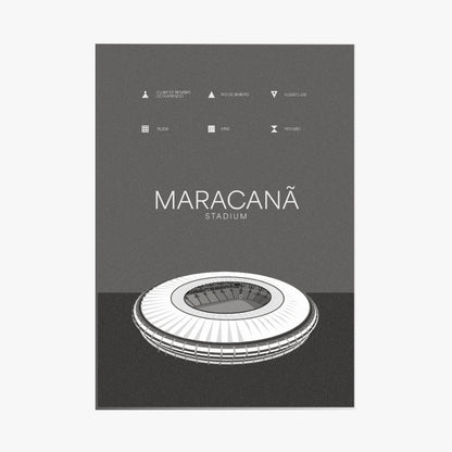 Maracanã - Black & White Art Print