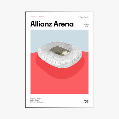 Allianz Arena - Bayern Munich Minimalistic Art Print