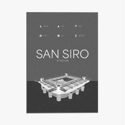 San Siro - A.C. Milan (Black & White)