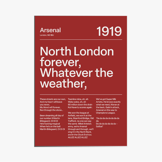 "North London Forever" Arsenal F.C (Red)