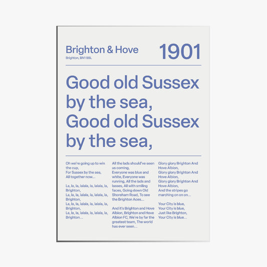"Sussex by the Sea" Brighton & Hove Albion Art Print (White)