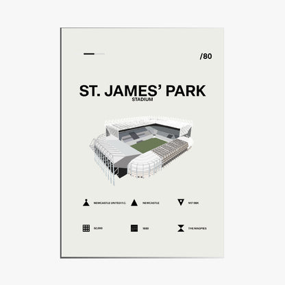 St James Park Stadium - Newcastle United FC Simple Art Print