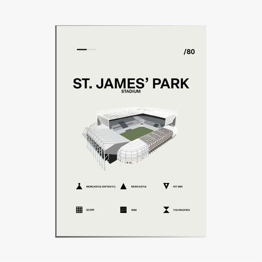 St James Park Stadium - Newcastle United FC Simple Art Print