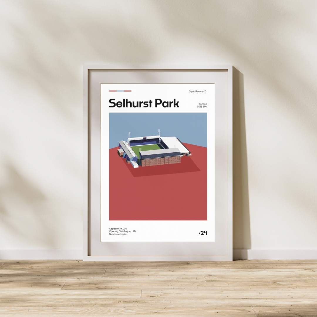 Selhurst Park Stadium - Crystal Palace FC Minimalistic Art Print