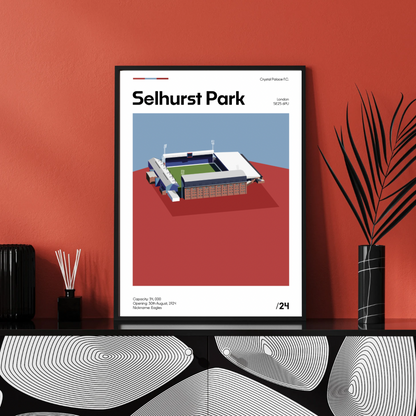 Selhurst Park Stadium - Crystal Palace FC Minimalistic Art Print