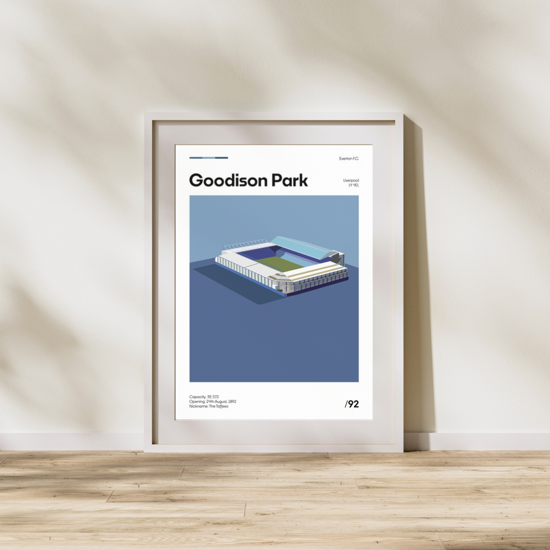 Goodison Park Stadium - Everton FC Minimalistic Art Print