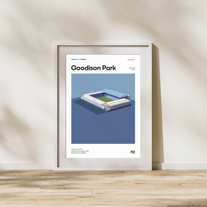 Goodison Park Stadium - Everton FC Minimalistic Art Print