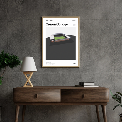 Craven Cottage Stadium - Fulham FC Minimalistic Art Print