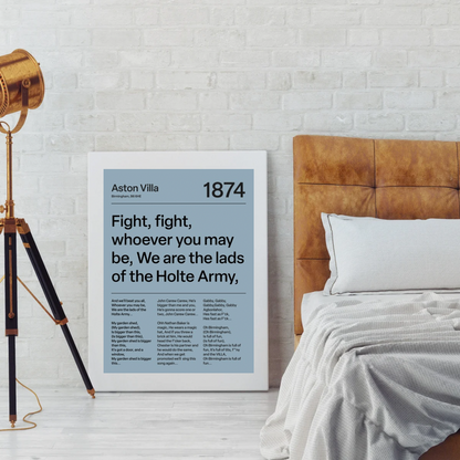 "The Lads of Holter Army" Aston Villa F.C. Art Print (Blue)