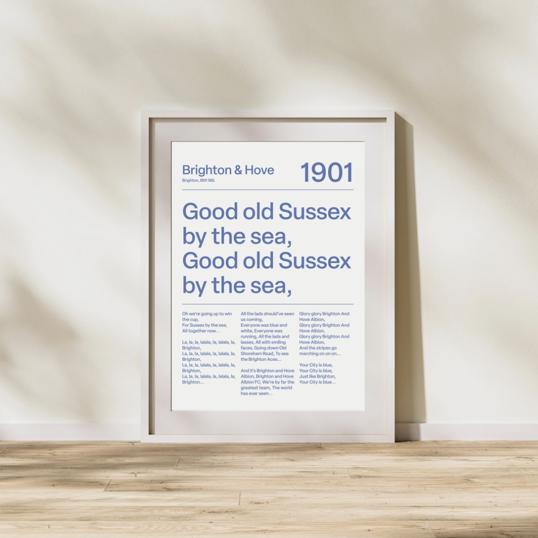 "Sussex by the Sea" Brighton & Hove Albion Art Print (White)