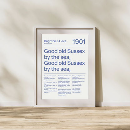 "Sussex by the Sea" Brighton & Hove Albion Art Print (White)