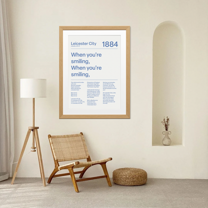 "When you´re smiling" Leicester City F.C. Art Print (White)
