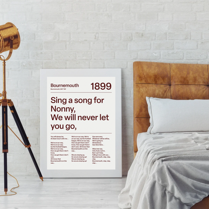 "Sing a song for Nonny" AFC Bournemouth Art Print (White)