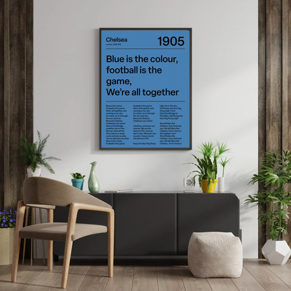 CHELSEA F.C. CHANTS PRINT (BLUE)