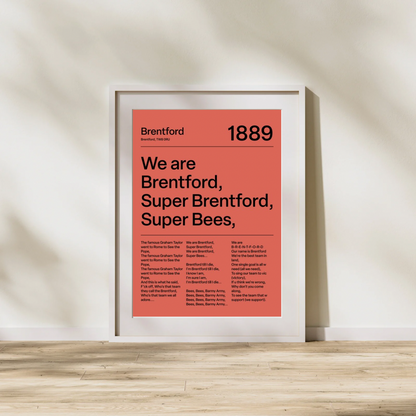 "We are Brentford..." Brentford F.C. Art Print (Red)