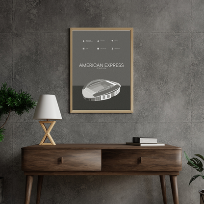 American Express Stadium - Brighton FC Black & White Art Print
