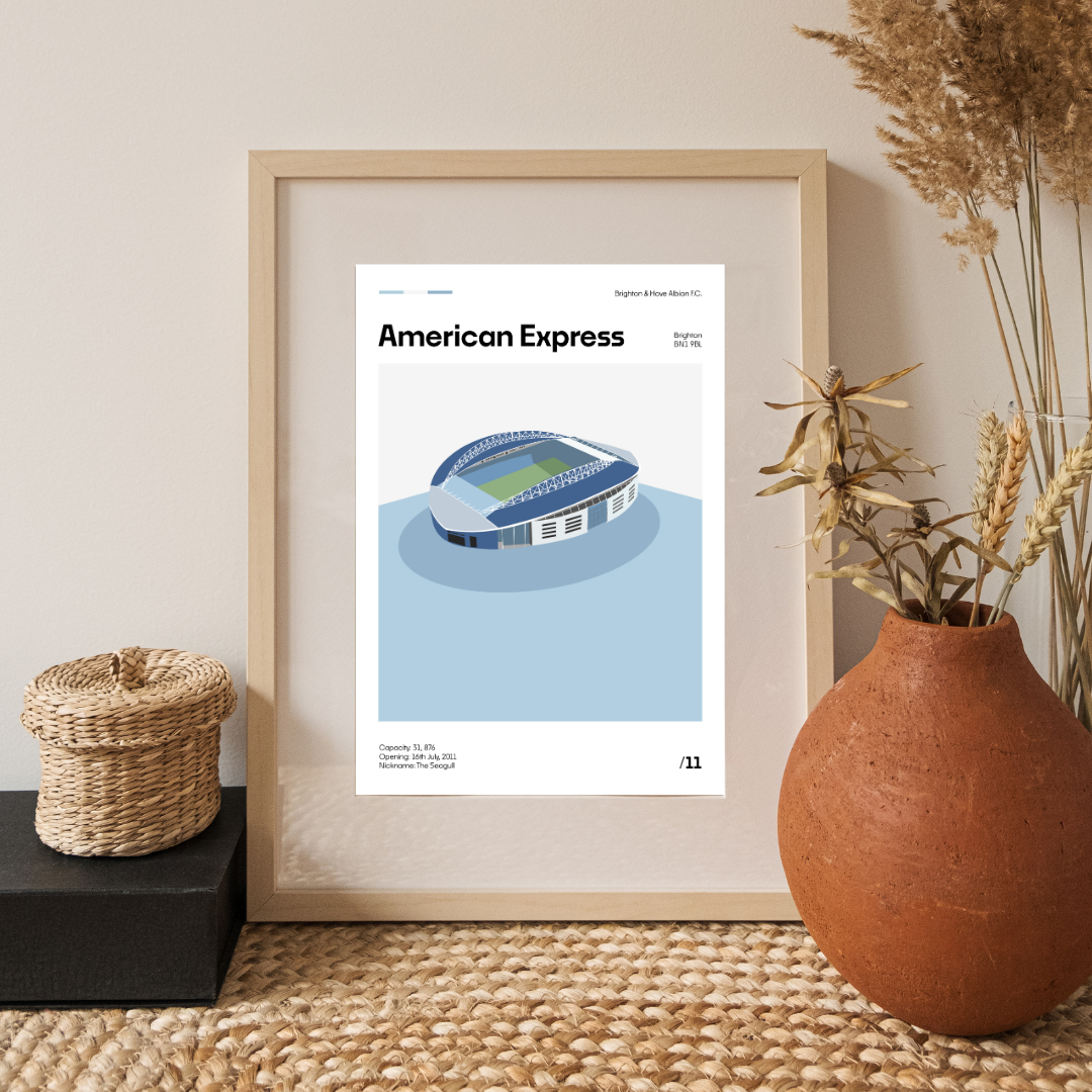 American Express Stadium - Brighton FC Minimalistic Art Print