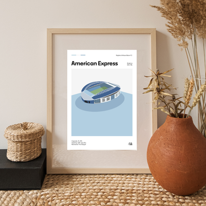 American Express Stadium - Brighton FC Minimalistic Art Print