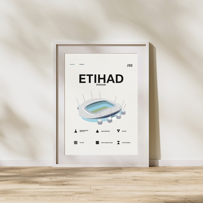 Etihad Stadium - Manchester City FC Simple Art Print