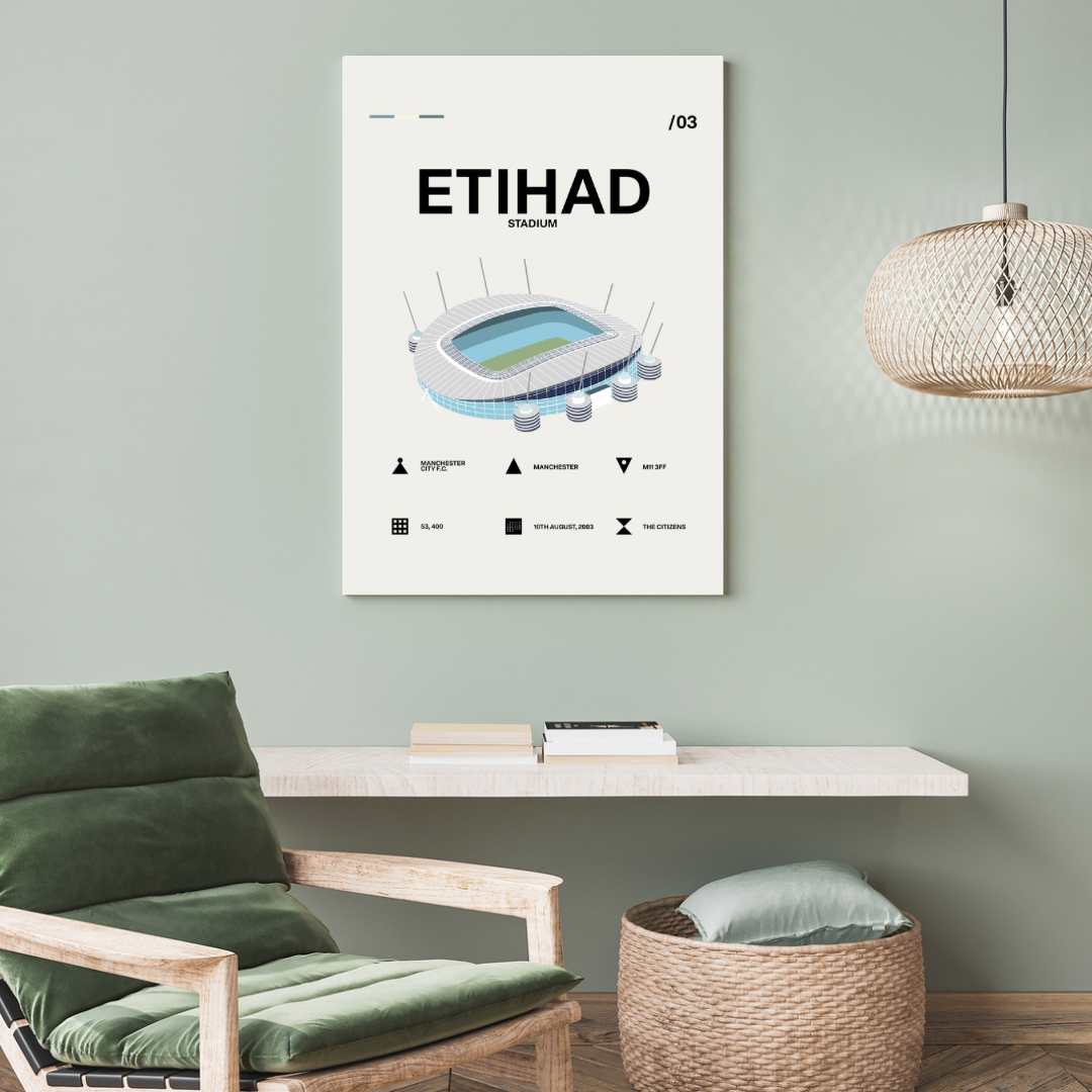 Etihad Stadium - Manchester City FC Simple Art Print