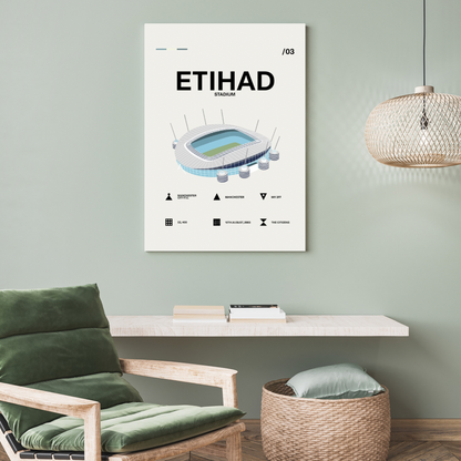 Etihad Stadium - Manchester City FC Simple Art Print