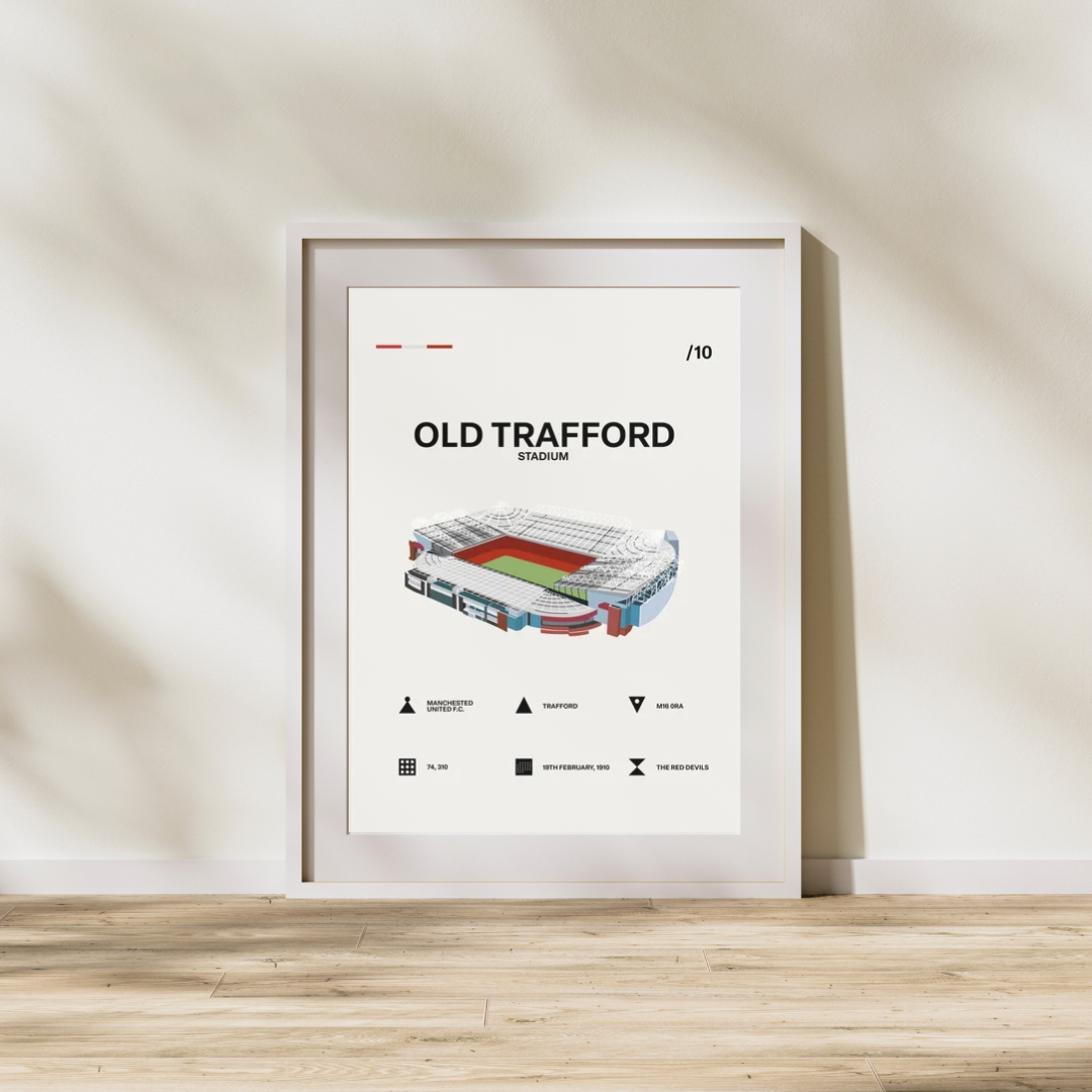 Old Trafford Stadium - Manchester United FC Simple Art Print