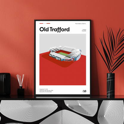 Old Trafford Stadium - Manchester United FC Minimalistic Art Print