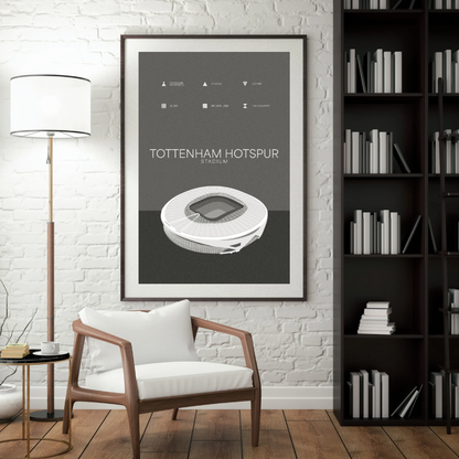 Tottenham Hotspur Stadium - Black & White Art Print