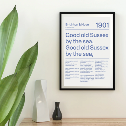 "Sussex by the Sea" Brighton & Hove Albion Art Print (White)